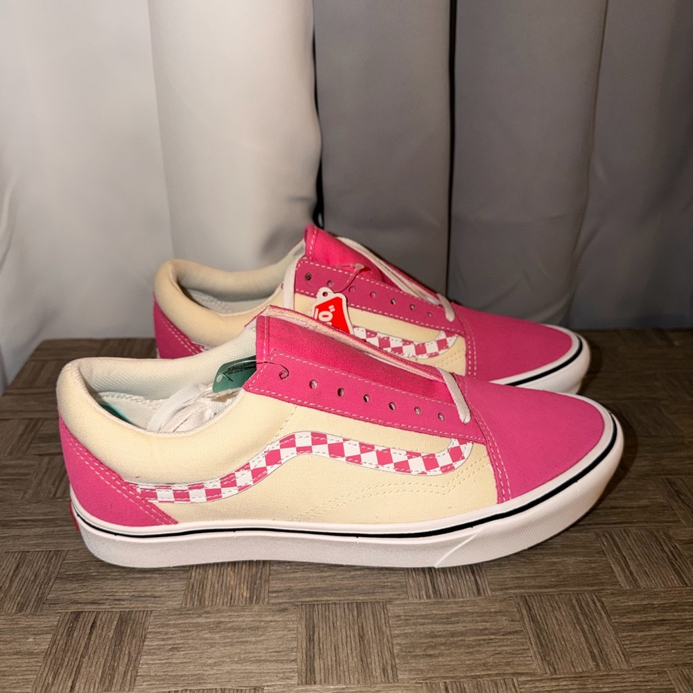 Vans Women's Hot Pink Canvas Slip-On Sneakers